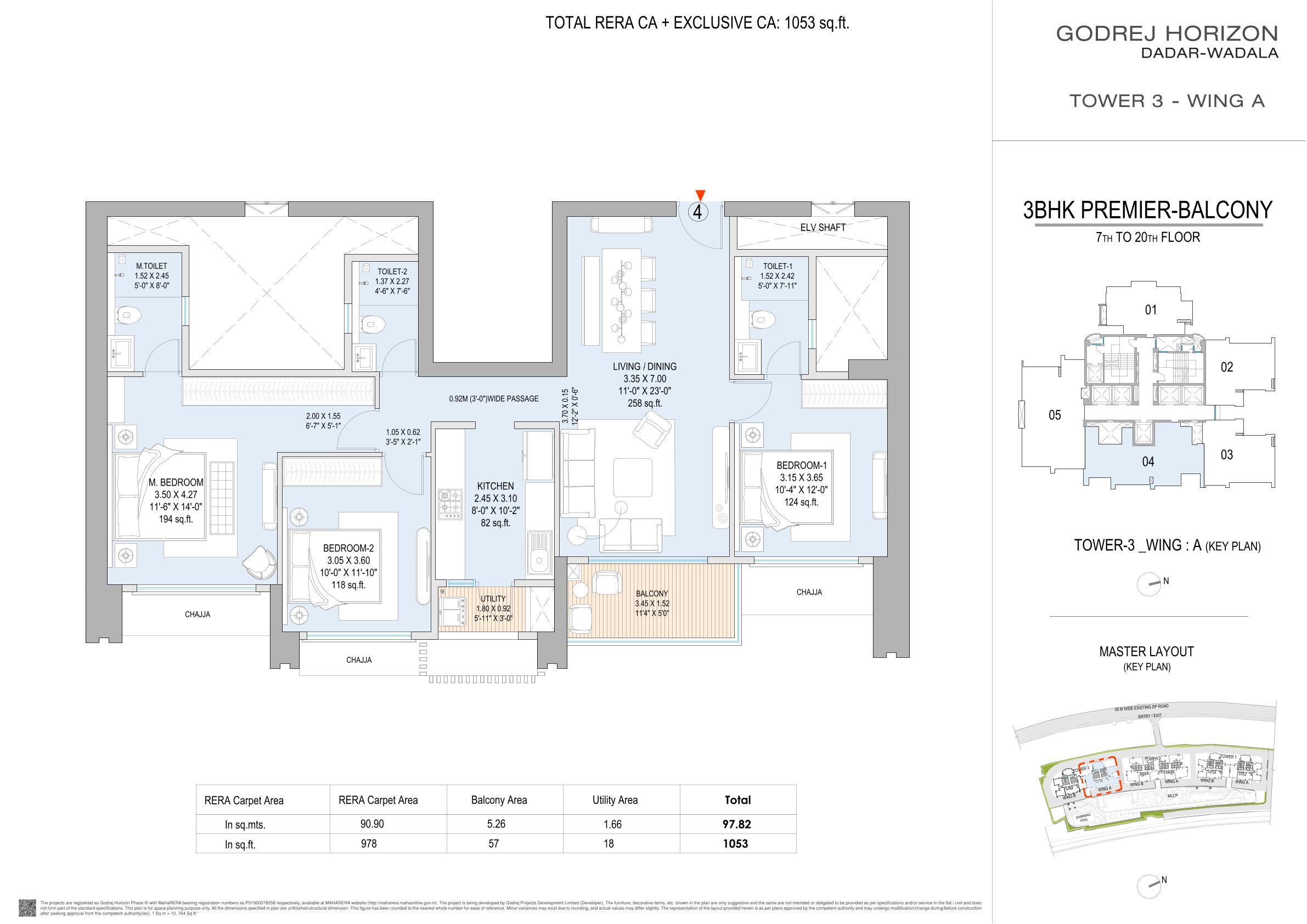 3 BHK Floor Plan
